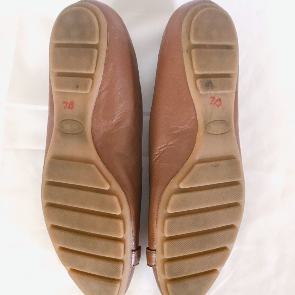 coach // brown leather buckle flats - Picture 4 of 5